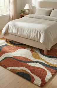 Luxury Modern Hand Tufted Non-Slip Abstract Wool Area <b>Rug</b> for Living Room Bedroom Hotel and Home Decor - Product Image 3