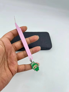 Pince à épiler professionnelle de haute qualité en acier inoxydable classique pour extensions de cils, anti-magnétique, pointe lisse - Product Image 2