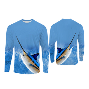 Camisetas de Pesca de Secado Rápido con Estampado Personalizado al Por Mayor a Precio de Fábrica, Manga Larga, Protección UPF/SPF Anti-UV para Deportes al Aire Libre - Product Image 3