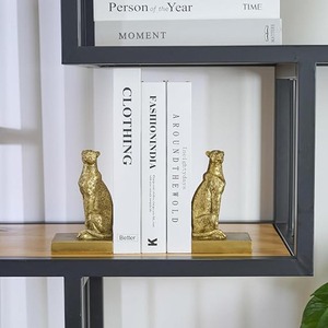 Sujetalibros Decorativos con Diseño de Guepardo Dorado para Estantes - Product Image 3