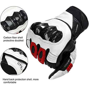 Guantes de Motociclismo Personalizados de Cuero, Antideslizantes, con Absorción de Impactos, Pantalla Táctil, Unisex - Product Image 2