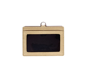 [Produit phare] Porte-cartes d'identité Castello en cuir Saffiano véritable, fermeture ouverte, doublure polyester, sangle fine, unisexe, multi-usages - Product Image 2