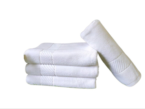 White Jacquard Cotton <b>Bath</b> <b>Towel</b> <b>Set</b> Soft Absorbent Quick Dry Skin Friendly Hotel Home Use - Product Image 1