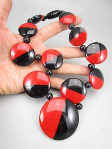Ensemble de colliers en résine faits à la main, bijoux de mode multicolores ronds pour femmes et filles - Product Image 6