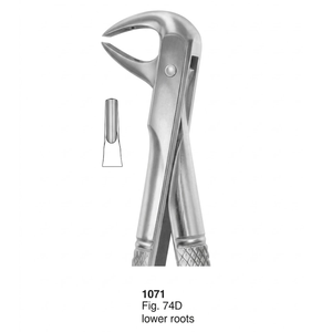 คีมถอนฟัน รุ่น Fig. 74D ลูกตุ้มล่าง (แบบอังกฤษ) |   สแตนเลสเกรดพรีเมียม - Product Image 1