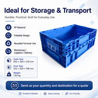 Boîte à outils UGET, caisse pliable en plastique, bac de manutention logistique, bac de transport empilable, emballage de stockage