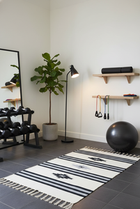 Tapis de sol/chemin de table moderne en coton tissé à la main Mangalick CS-3025, motif floral, lavable, pelucheux, réversible, trois tons, vente en gros - Product Image 2