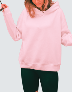 Sweats à capuche 100% coton pour femmes 280 GSM Polyester-Sweat à capuche d'hiver brodé et imprimé en molleton de coton avec logo avant - Product Image 1