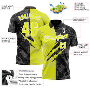 High Demand Custom Competition Polo Shirt Team Logo Player Name Number <b>Athletic</b> Fit Polyester Factory Wholesale Bulk - Product Image 3