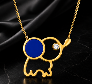 Enamel Dainty <b>Elephant</b> Diamond 925 Sterling Silver Handmade Minimalist Chain Charm Necklace For Women Jewelry <b>Gift</b> For Her - Product Image 2