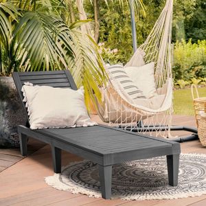 Silla Reclinable de Exterior con Respaldo Ajustable en 5 Posiciones para Tomar el Sol - Product Image 5