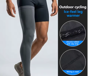 HAWK SPORTS INDUSTRIES Chauffe-jambes IceFeel en mélange de Spandex, antidérapant, respirant, pour cyclisme en extérieur, unisexe, toutes saisons, avec soutien - Product Image 1