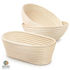 Eco Friendly Rattan Oval for <b>Basket</b> for Dough Rising and Artisan <b>Bread</b> Making Vietnam ARTEX QUANG PHU - Product Image 5