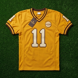 Camiseta de Fútbol Americano Amarilla para Hombre, Número Personalizado, Ropa Deportiva, Uniforme de Equipo de Alto Rendimiento - Product Image 5