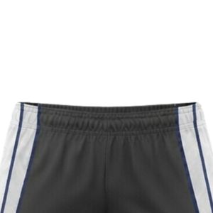 Unisex Black Gray Sublimated Netball Shorts Polyester Lightweight <b>Athletic</b> Sports Wear Side Stripe Panel Team Training Apparel - Product Image 3