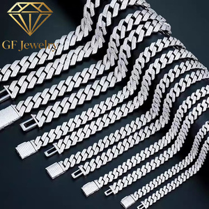 Conjunto de Collar y Pulsera de Oro Blanco de 18K con Diamantes Cultivados en Laboratorio, Estilo Cubano, Certificado IGI, Lujoso, Hip Hop, Tendencia Americana, Unisex - Product Image 2
