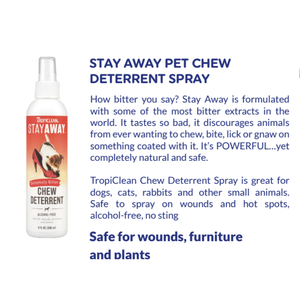 Spray répulsif pour animaux de compagnie TropiClean Stay Away 8 - Product Image 2