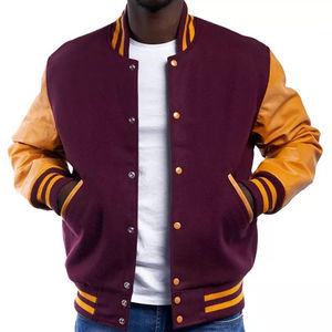 Chaqueta Varsity Personalizada para Hombre con Tela de Lona y Cuello Alto, Diseño Acolchado de Alta Calidad, Opción de Logotipo Personalizado, Precio OEM - Product Image 3
