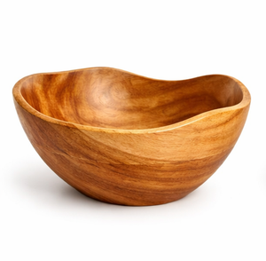Nouveau Bol de Service Tendance en Bois d'Acacia Façonné sur Mesure, Fait Main, Écologique, pour Salades et Fruits, Vaisselle Décorative - Product Image 4