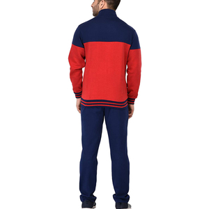 Survêtement Homme Color Block Manches Longues Col Montant Décontracté Automne Polyester Coton Respirant Coupe Classique - Product Image 2