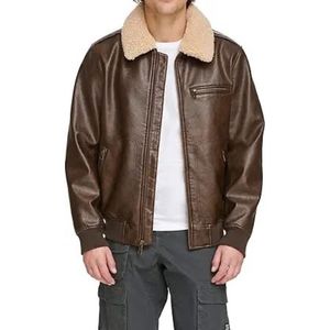 Blouson varsity oversize style streetwear avec patch lettre « B » et broderie textile universitaire, style motard - Product Image 5