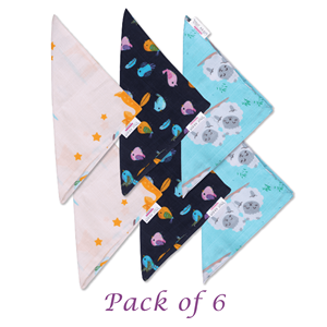 Polka Tots Chiffon de lavage pour bébés Chiffon en coton biologique pour nouveau-né Serviette de toilette pour enfants (lot de 6) - Product Image 3