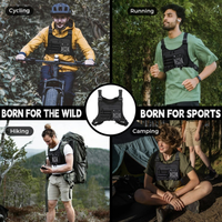 Sac à dos tactique léger pour la course à pied, sac de poitrine réfléchissant pour hommes, randonnée, escalade, chasse