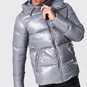 Men's High Quality Winter Puffer Jacket 100% Nylon Casual Canvas <b>Padded</b> Outerwear with Stand Collar Hooded High Street Style - Product Image 1