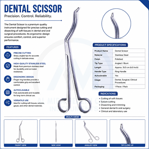 Ciseaux de coupe de fil chirurgical Al Mida Healthcare 4,75 pouces, coupe-fil dentaire orthodontique en acier inoxydable, instrument de précision - Product Image 6