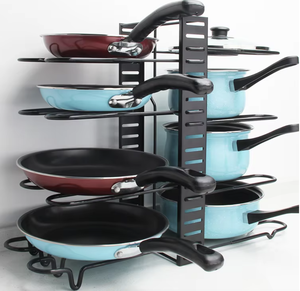 Étagère de rangement réglable pour armoire de cuisine OEM/ODM, étagère de rangement en métal multi-usages pour casseroles, poêles et ustensiles de cuisine - Product Image 1