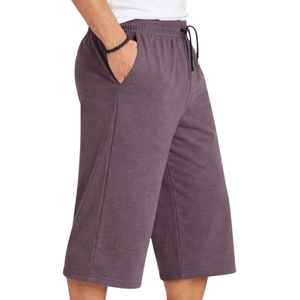 <b>Mens</b> <b>Fleece</b> Bermuda <b>Shorts</b> Elastic Waist Drawstring Side Pockets Relaxed Fit Open Hem Wholesale OEM Manufacturer Supplier Casual - Product Image 5