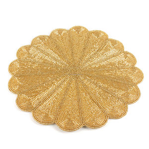 <b>Placemat</b> Glass <b>Beaded</b> <b>Placemat</b> Luxury Kitchen Decoration <b>Beaded</b> <b>Placemats</b> Table Mat Dinning Table Restaurant and Hotel Design - Product Image 2