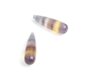 Nueva Llegada, Mejor Calidad, Fluorita Natural Multicolor, Gema Suelta en Forma de Briolette, para Fabricación de Joyería y Pendientes, a Precio de Mayoreo - Product Image 2