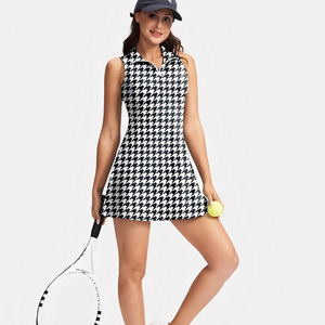 Vestido Mini Estampado Completo, Vestido Deportivo sin Mangas con Botones, Vestido de Golf Personalizado, Vestidos Deportivos Tipo Polo - Product Image 3
