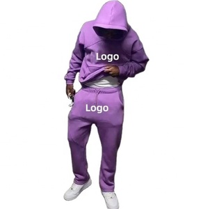 ชุดวอร์มผ้าฝ้ายแบบสวมหัวสำหรับผู้ชายชุดวิ่งมีฮู้ดโอเวอร์ไซส์ซัก2ชิ้นใช้ได้ทั้งชายและหญิง - Product Image 4