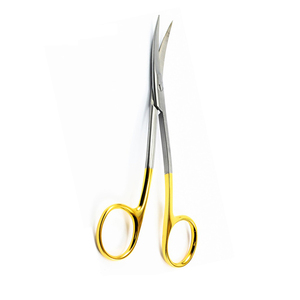 Scissors Curved Surgical Shears Gold Handle Dental <b>Gum</b> Scissors High Quality Stainless Steel Instruments - Product Image 1