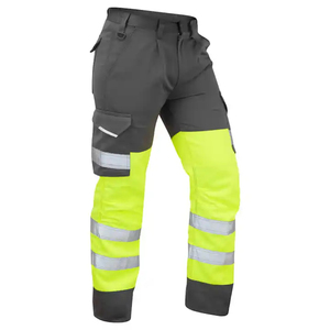High Visibility Industrial Construction Safety <b>Work</b> Pants Reflective Trousers Men <b>Cargo</b> Outdoor Multi Pocket OEM Breathable Wear - Product Image 5