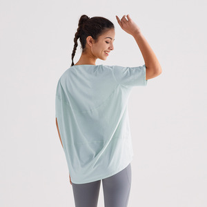 เสื้อยืดคุณภาพสูงสำหรับผู้หญิง สไตล์ฮิปฮอป คอกลม แขนยาว ทรงเข้ารูป ตกแต่งด้วยลายปัก เป็นมิตรต่อสิ่งแวดล้อม เหมาะสำหรับโยคะ ฟิตเนส และออกกำลังกายในยิม - Product Image 4