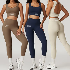 Conjunto Deportivo de Alta Calidad para Mujer, 2 Piezas, Leggings y Bra Deportivo Transpirables, para Yoga, Gimnasio, Entrenamiento, Tallas Grandes - Product Image 2