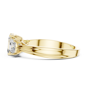 Bague sophistiquée en or avec diamant de laboratoire, bijoux de mode raffinés, bague de fiançailles haut de gamme, design moderne étincelant, 1,16 ct IGI - Product Image 2