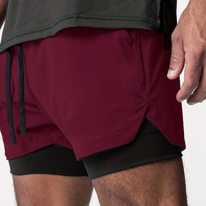 2-in-1 Double <b>Layer</b> Shorts With Inner Pocket, Men's Quick Dry Sports Shorts For Summer Gym Workout Training - Product Image 6