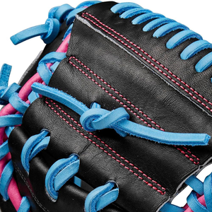 Guante de Béisbol de Cuero, Dedos Completos, Diseño H-Web, para Zurdos, Aislado, Impermeable, Gris, Negro, Rosa, Azul, Costuras Transpirables, para Todas las Estaciones - Product Image 6
