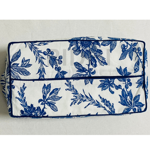 Ridhi - Funda para caja de pañuelos con volantes, diseño floral azul granate, hecha a mano con estampado de bloques, al por mayor, soporte reutilizable de algodón para servilletas, ideal para hoteles. - Product Image 5