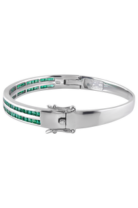 Bracelet émeraude en argent sterling 92,5 KLSB-20402 - Product Image 3