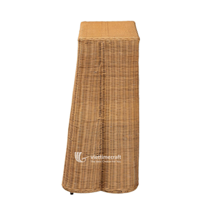 Mesa Consola Moderna de Ratán con Borde Festoneado, Ecológica, de Mimbre, Estrecha, para Entrada y Sala de Estar - Product Image 4