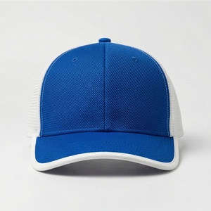 Gorra Trucker Azul Rey con Ribete Blanco y Malla Trasera, Lisa, Estilo Casual y Cómodo, Artículo Único, Selecciona el Ajuste Perfecto para Mujer - Product Image 1