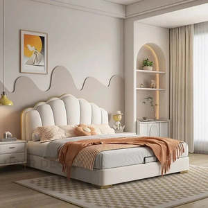 Petalrest Shell Bed Diseño moderno y elegante con almacenamiento oculto para dormitorio Bliss - Product Image 3
