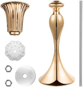 แจกันทรงสูงทำจากโลหะประดับคริสตัลสำหรับตกแต่งโต๊ะงานเลี้ยงฉลองสมรส - Product Image 5