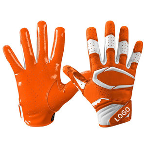 Gants de football américain en cuir synthétique et latex, service OEM, qualité supérieure, compatibles écran tactile, ajustement confortable, gants de sport - Product Image 4