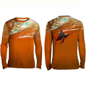 OEM 2025 Anti-UV Fishing Shirts Men's Summer Outdoor Clothing with <b>Sunscreen</b> Long Sleeve Fish Print Casual Shirts 50 Unisex - Product Image 3